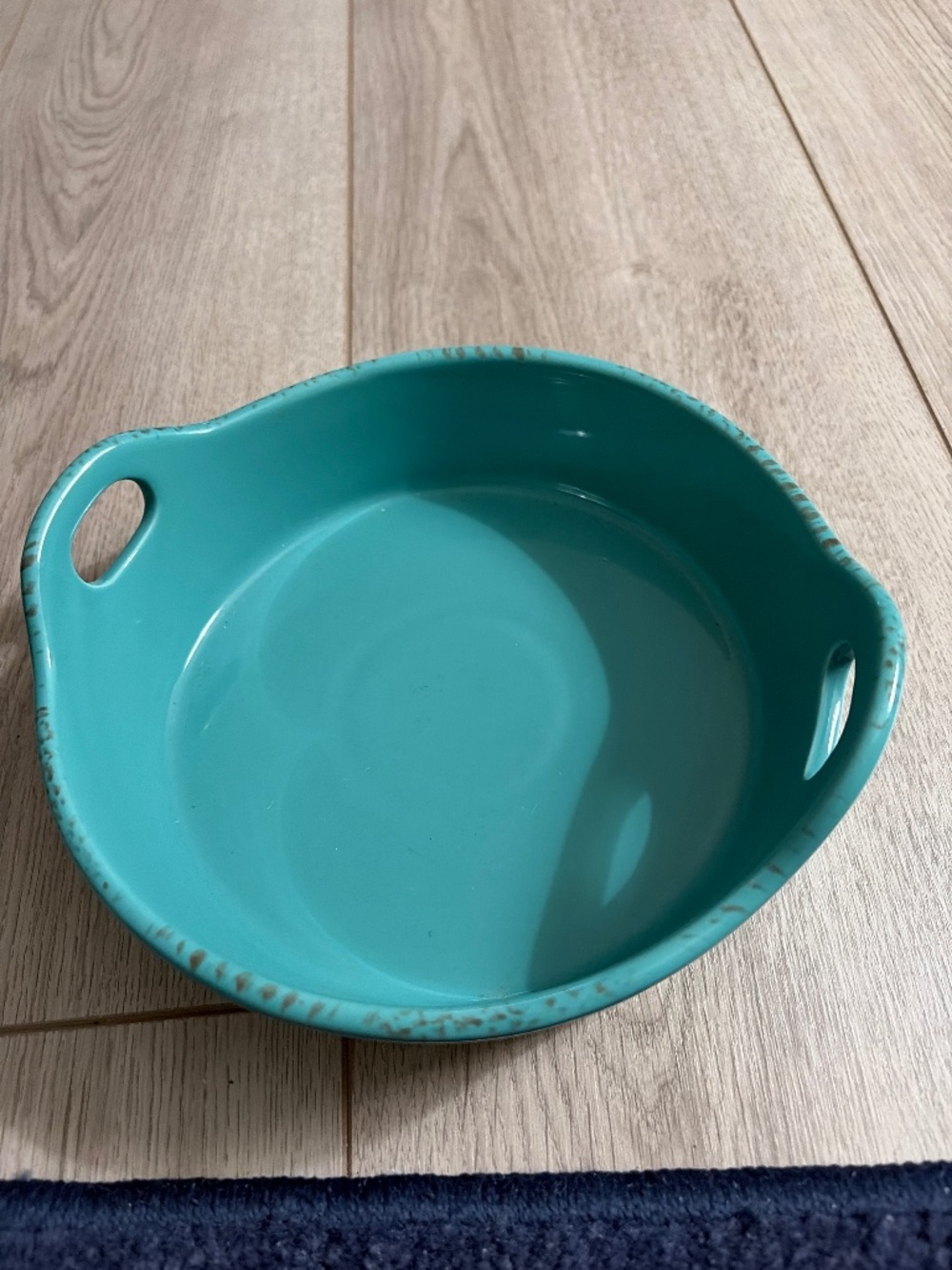 Ceramic Baking or Serving Dish in Turquoise Blue w/ Side Handles